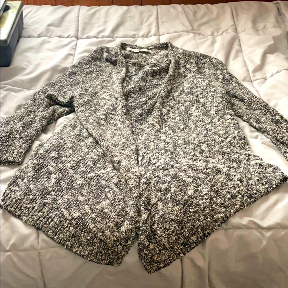 Loft quarter sleeve black and white Cardigan
